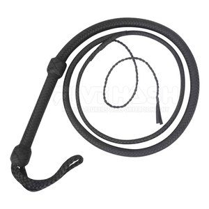 Látigo de Cuero Profesional Hecho a Mano, Cuero Genuino Duradero, Agarre Fuerte, Diseño Flexible, Perfecto para Práctica y Actividades al Aire Libre - Product Image 2