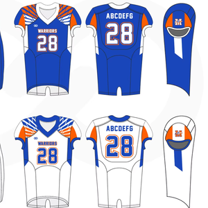 ชุดฟุตบอลสั่งทำขายส่ง แบบ 7 คนต่อทีม ผ้าทวิลล์ ปักโลโก้ทีมด้วยเทคนิค Sublimation สำหรับชุดกีฬา - Product Image 1