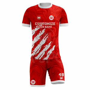 Jersey de Fútbol Sublimado Personalizado Unisex, Diseño con Logotipo, 100% Poliéster, Primavera, Verano, Otoño, OEM, ODM Aceptable, Superventas - Product Image 1