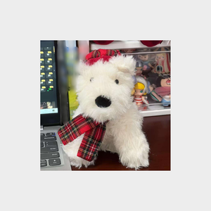Peluche JC édition limitée Noël West Highland UK, super douce, rembourrée en coton PP, poupée confortable et mignonne, la plus mignonne de Jelly Cat - Product Image 5