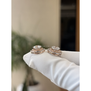 Luxury 2.50 Ct Lab Grown Round Diamond Double Halo <b>Stud</b> <b>Earrings</b> for Women 14K Gold IGI Certified Fine Jewelry - Product Image 5