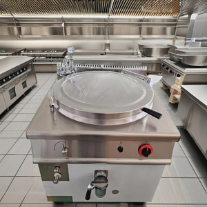 Venta al por mayor de acero inoxidable con camisa de gas olla hirviendo olla nuevo producto 100-150L hervidor equipo de caldera para panadería - Product Image 1