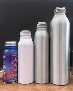 Bouteilles d'eau en aluminium ROPP légères, écologiques, réutilisables, de qualité alimentaire, 99,7 % aluminium pur, emballage vert moderne, vente en gros - Product Image 1