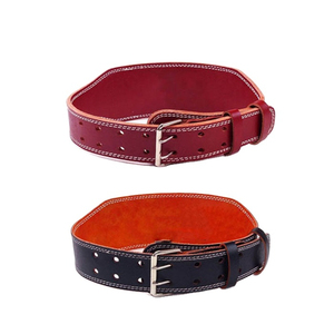Ceinture de musculation CLASSICAL TRENDS en cuir de vachette, couleur unie, boucle à ardillon, écologique, respirante, boucle en alliage, largeur 34 mm - Product Image 4