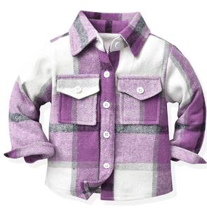 Camisa de Franela de Manga Larga para Niños, Primavera-Otoño, 100% Algodón, Casual, Ecológica, Transpirable, de China - Product Image 5