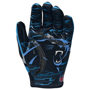 Gants de football Carolina Panthers en cuir véritable à doigts complets, imprimé numérique, fermeture à boucle pour homme, équipement sportif - Product Image 2