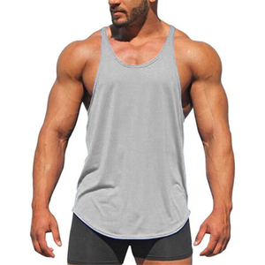 Men's <b>Vintage</b> O-Neck Gym <b>Tank</b> <b>Top</b> Premium Quality Cotton Spandex Custom Logo Casual Summer Eco-Friendly Breathable Quick Dry - Product Image 3