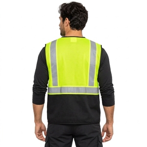 Chaleco de Seguridad de Alta Visibilidad para Hombre con Tiras Reflectantes, Tela Resistente para Trabajo, Ajuste Ligero y Cómodo, para Construcción y Uso General - Product Image 2