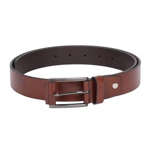 Cinturón de Vestir de Cuero Genuino de Grano Completo Color Camel Marrón para Hombre, Venta al Por Mayor - Product Image 4