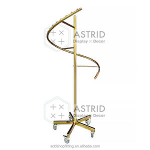 Vàng Hot Kim Loại Tóc Giả Tổ Chức Lưu Trữ Xoắn Ốc Tóc Mở Rộng Hiển Thị Giá Cho Cửa Hàng - Product Image 2