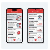 Application d'alerte aux catastrophes RoyalCraft Enterprise : Alerte d'urgence, Météo, Mises à jour de sécurité, Notifications en direct, Stock