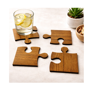 Posavasos de madera al por mayor de la mejor calidad para el hogar, cafetería, cantina, vasos de agua, té, café, juego de 4 piezas con un precio increíble - Product Image 5