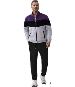 Men's Color Blocking Tracksuit Full <b>Zip</b> <b>Hooded</b> Jacket With Side Pockets Regular Fit Autumn Casual Wear Polyester Cotton Blend - Product Image 5