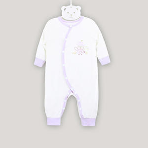 Body de Bambú con Estampado de Dibujos Animados Adorable ALB05 - Unisex, Manga Larga, Cuello Redondo, Botones Laterales, Tejido Transpirable, 4 Estaciones, Vietnam - Product Image 6