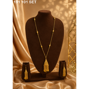 Ensemble collier et boucles d'oreilles plaqués or pour femmes, style koweïtien, collier et boucles d'oreilles arabes traditionnels, ensemble traditionnel des Émirats arabes unis - Product Image 6