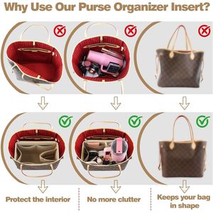 Organizer per Borsa Beige con Portabottiglie Compatibile con Stanley Cup, Tasche Interne per Charm da Borsa - Product Image 3