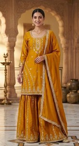 Designer Women's Party Wear Suit Set Top-Bottom and Dupatta for Elegant Look - Product Image 4