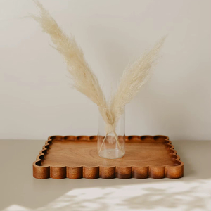 Grande corbeille à monnaie festonnée en bois, d'inspiration vintage, en bois dur sculpté massif, multifonction, pour rangement d'épices |   Cuisine portable - Product Image 1