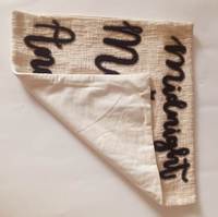 Housse de coussin en lin brodée sur mesure, style bohème, décoration d'intérieur, motif alphabet