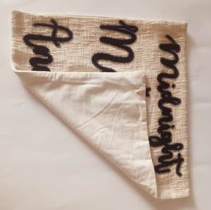 Custom Embroidered Linen <b>Cushion</b> <b>Cover</b> Square Bohemian Style Home Decor Alphabet Pattern - Product Image 3