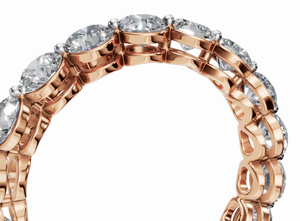 Pendentif Breloque en Diamant de Synthèse Taille Émeraude à Queue Bifurquée Or Jaune Rose 9k 14k 18k 0.631 37 Pierres Bijou de Luxe Cadeau de Mariage - Product Image 3