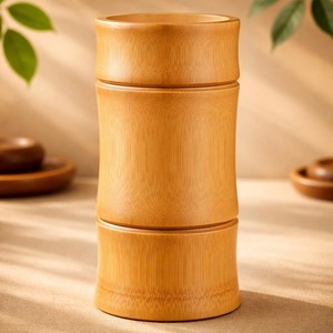 Juego de Recipientes de Bambú para Almacenamiento de Alimentos con Tapa, Frascos Ecológicos para Cocina, Ideales para Té, Café, Azúcar, Almacenamiento en Despensa, de la India - Product Image 4