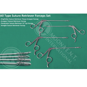 Ensemble de 4 pinces de récupération de sutures pour arthroscopie, tous types, en acier inoxydable, instruments chirurgicaux pour la manipulation des tissus et des sutures - Product Image 2