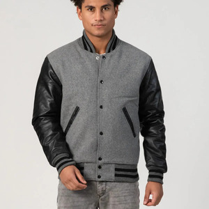 Veste universitaire en cuir sur mesure pour hommes, veste bomber premium, veste de baseball décontractée streetwear pour hommes - Product Image 2
