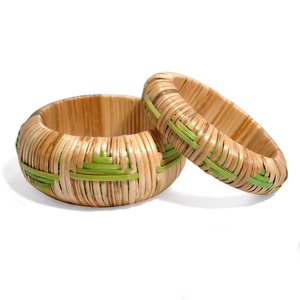 กำไลข้อมือหวายแบบปรับแต่งได้ มีหลายขนาดสำหรับผู้ชายและผู้หญิง คุณภาพเยี่ยม เครื่องประดับถักแบบมีสไตล์ - Product Image 2