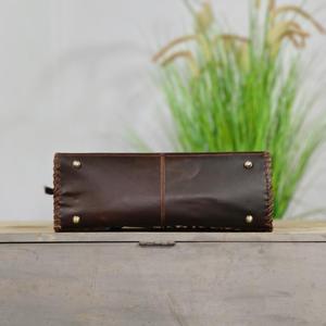 Premium Quality Luxury Vintage Handmade 100% Genuine Cowhide Leather Large Capacity Durable Shoulder Handbags With <b>Wallet</b> Set - Product Image 3
