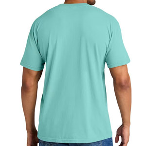 Camiseta de Manga Corta Verde Personalizada para Hombre con Bolsillo, Camiseta de Cuello Redondo de Jersey Peinado de Lujo - Product Image 6