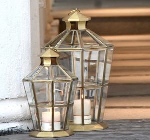 Lampes de sol en verre et métal antique en laiton, design moderne et luxueux, porte-bougie, lanternes, vente chaude - Product Image 4