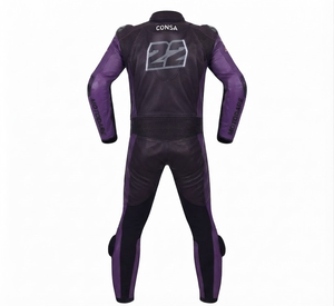 Combinaison de moto en cuir sur mesure de qualité supérieure MotoCP Racing 1 pièce, équipement de conduite avec bosse niveau 2 CE, fabriquée sur mesure - Product Image 2