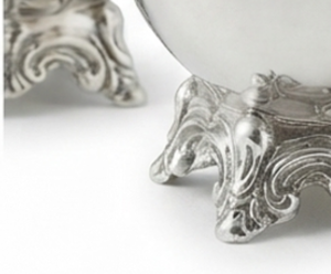 Ensemble de pots à sucre et à crème vintage en argent plaqué, forme ovale, finition brillante, résistant à la rouille, vaisselle en métal - Product Image 2