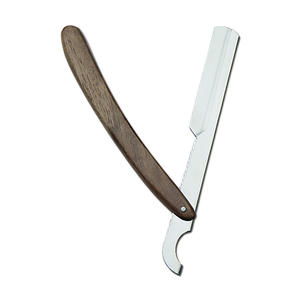 Navaja de Afeitar y para Barba UBI con Mango de Madera Tradicional, Hojas de un Solo Filo, Acero con Alto Contenido de Carbono, Recta - Product Image 3