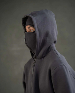 Sweat à capuche personnalisé de haute qualité avec broderie, fermeture éclair, en polaire coupe-vent pour l'hiver - Product Image 6