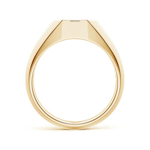 Anillo de Sello Clásico para Hombre en Oro Amarillo con Racimo de Diamantes Negros Naturales, para Compromiso, Boda o Uso Diario, Oro 10K/14K/18K, Plata 925/935 - Product Image 3