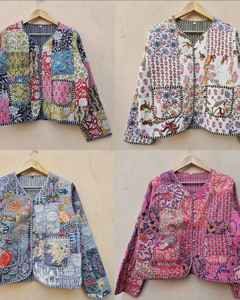 Chaqueta Acolchada Reversible de Algodón para Mujer, de Alta Calidad, con Estampado Floral, para Invierno, Talla Personalizada, para Otoño - Product Image 3