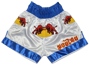 Muay Thai short lightweight breathable satin fabric custom logo <b>elastic</b> waistband training shorts gym wear for men women fitness - Product Image 6