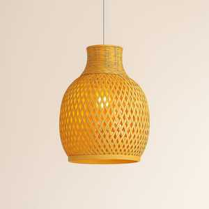 Lámpara Colgante de Bambú Tejida a Mano con Embalaje para Exportación |   Lámpara de Techo Ecológica Hecha a Mano para Hogar, Restaurante y Hotel - Product Image 6