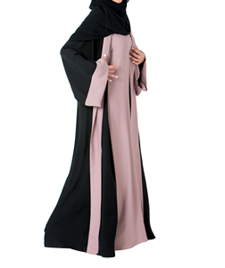 Custom Turkish Design Breathable Polyester Fabric Eco-Friendly Floor-Length Long Sleeve Modest Evening/ Formal Abaya for Women - Product Image 3