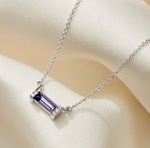 Collier en Tanzanite, pierre de naissance de décembre, en argent sterling 925, pendentif, cadeau d'anniversaire pour elle, cadeau pour jeune maman - Product Image 1