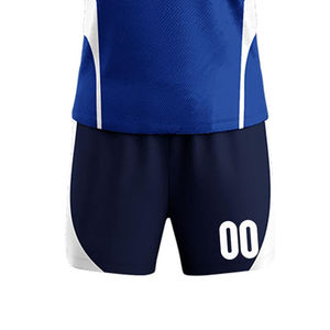 Custom Sublimated 100% Polyester <b>Volleyball</b> Jersey <b>Set</b> Unisex Blue White Moisture Wicking Sleeveless Athletic Fit Adults All - Product Image 6
