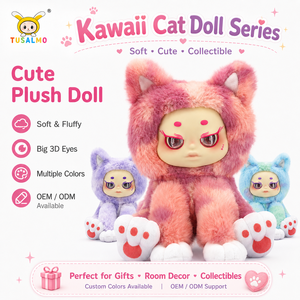 TUSALMO Super Soft <strong>Kitty</strong> Stuffed Animal 8.27 Inch, 3D Eyes PP Cotton High-density Flannel Comforting Plush Doll Gift - Product Image 1
