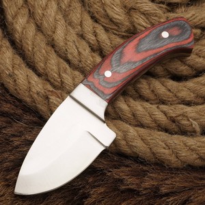 Cuchillo de Camping de Hoja Fija con Punta de Caída, Acero Inoxidable, Mango de Micarta, Borde Biselado, Herramienta de Supervivencia para Exteriores - Product Image 1
