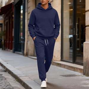 Fabriqué au Bangladesh, 100% coton, molleton épais 380 GSM, ensemble 2 pièces (hoodie et pantalon de jogging) pour homme, coupe ample, pour l'automne et l'hiver. - Product Image 6