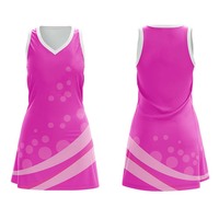 Desain Terbaru Seragam Netball Kustom untuk Anak Perempuan, Gaun Netball Slim, Seragam Netball Modis Bahan Polyester yang Bernapas