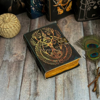 Cuaderno de Cuero Vintage de Tapa Dura, Tamaño A5, Hecho a Mano, Cuero de Grano Completo, Páginas para Dibujar, Opción de Regalo, Impresión UV