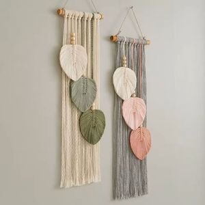 Colgante de pared de macramé bohemio con patrón tejido agrega un toque único a la decoración moderna - Product Image 4