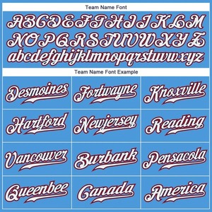 Maillot de softball personnalisé pour femmes, bleu poudré, blanc, rouge, respirant, anti-humidité, vêtements de sport d'équipe, uniformes athlétiques en gros - Product Image 4